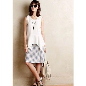 Anthropologie Lella Peplum White Tank By Amadi